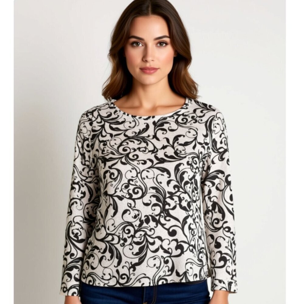 Chicos Women's brown and pink shirt size 3 (large) (L9)